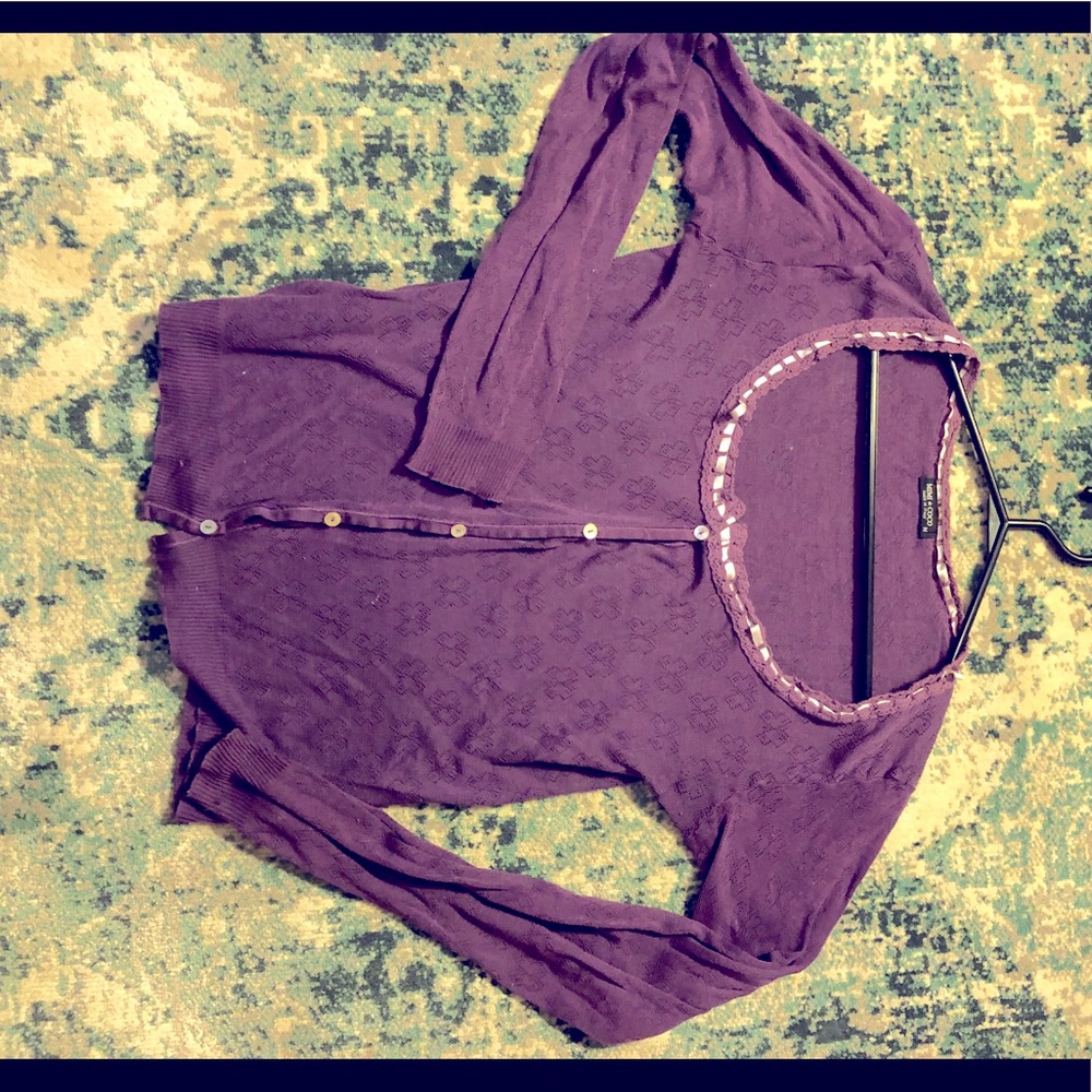 Purple button up